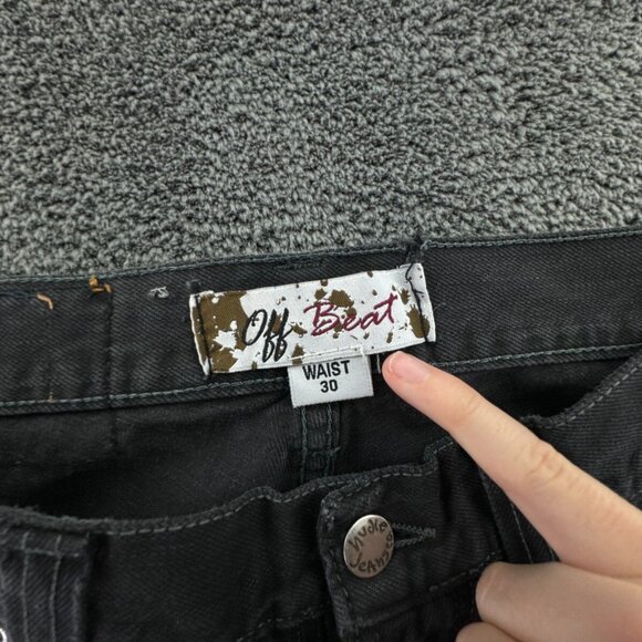 Nudie Jeans Off Beat Black Cotton Straight Cut Denim Button Fly Adult Men - Picture 6 of 16